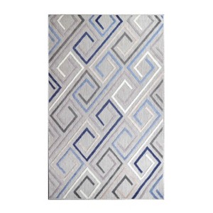 Modern Geometric Farmhouse Indoor Outdoor Runner or Area Rug by Blue Nile Mills - 1 of 4
