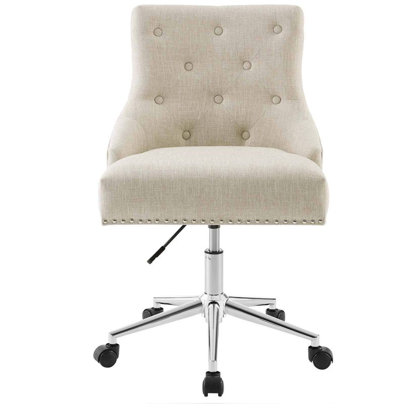 Regent Swivel Upholstered Fabric Office Chair Beige - Modway, 6 of 10