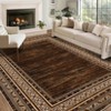 Area Rug - Modern Geometric Low Pile Non Slip Washable Rug for Bedroom/Dining Room, Non-Shedding Stain Resistant Bordered Neutral Foldable Carpet - 2 of 4