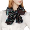 Slickblue Sophisticated Black & Blue Paisley Silk Scarf, Soft & Lightweight, Fashionable Shawl for Women, 2 Size Options - 2 of 3