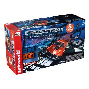 Auto World CrossTrax Road Course 9' Slot Car Race Set - 1 of 4