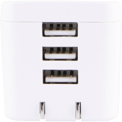 GE 3.4A 3 Port AC USB Adapter White_4