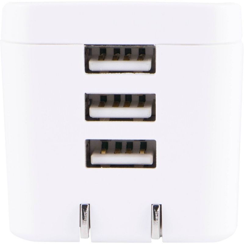 GE 3.4A 3 Port AC USB Adapter White, 6 of 9