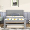 XIYUYEU Twin Size Platform Bed Frame with Headboard and 2 Drawers/Twin Size Trundle,Solid Wood Slats Support,No Box Spring Needed,Easy Assembly - 3 of 4