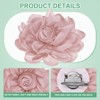Unique Bargains Alloy Satin Fabric Big Rose Flower Dainty Brooches 1 Pc - 2 of 4