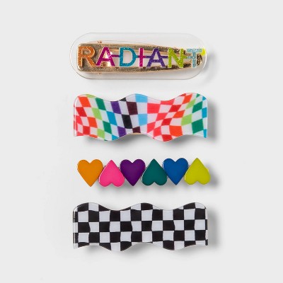 Pride Adult Gingham Hair Clips