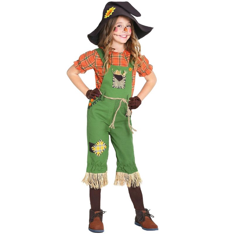HalloweenCostumes.com Scarecrow Costume for Girls, 3 of 4