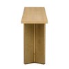 NicBex 63" Extra-Long Modern Console Table with Geometric Legs, Wood Veneer Entryway Table with Shelf, TV Stands for Living Room, Entryway - 4 of 4