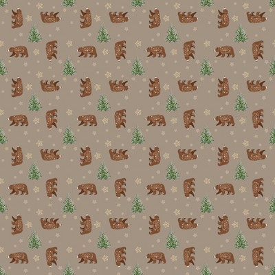 Waterleaf Paper Co. 100% Biodegradable, Compostable and Dissolvable Christmas Wrapping Paper, Winter Bountiful Bear, 18" W x 47" L (approx 6 sq-ft)