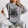 Simply Sage Market Haunted House Pumpkins And Bats Lightweight Garment Dyed Sweatshirt - 2 of 3