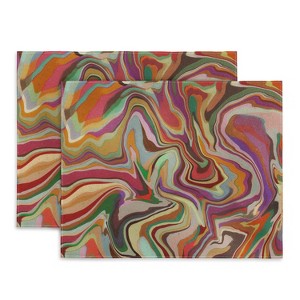 Alisa Galitsyna Colorful Liquid Swirl Placemats - Deny Designs - 1 of 3