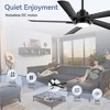 Airsurfer 60" Electroplated Ceiling Fan with LED Light & Remote, 5 ABS Blades, Quiet DC Motor for Indoor Living Room or Bedroom - 4 of 4