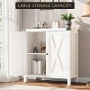 Sideboard Buffet Cabinet, Small Storage Cabinet with Adjustable Shelves and 2 Doors Accent Entryway Console Cupboard for Living Room - 3 of 4