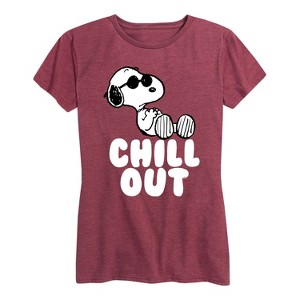 Women's - Peanuts - Lazy Snoopy Short Sleeve Graphic T-Shirt - 1 of 4