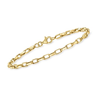 Pure Collection by Ross-Simons 14kt Yellow Gold Paper Clip Box-Link Bracelet