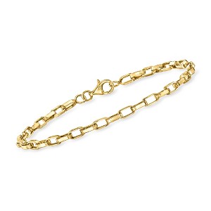 Pure Collection by Ross-Simons 14kt Yellow Gold Paper Clip Box-Link Bracelet - 1 of 4