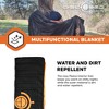 Disc-O-Bed Multifunctional Blanket with Snap Fasteners and Cozy Fleece Interior for Indoors, Picnic, and Outdoor Camping, Black - 4 of 4