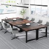 Sapphtopaz 70" Modern Computer Desk with Thick Metal Frame Executive Office Desk with Wide Tabletop Large Study Desk for Home Office, Bedroom - 4 of 4