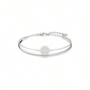 Sublima Bangle Bracelet, Rhodium Finish, Clear Crystals - 1 of 4