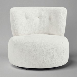 Art Leon Jacquard Flannel Fabric Modern Swivel Accent Side Chair - 1 of 4