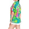 HAPPY BAY Button Down Shirt for Women Floral Summer Beach Party Short Sleeve V Neck Colorful Blouses Hawaiian Shirts for Women - 3 of 4