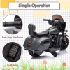 6V 4.5ah Kids Electric Motorcycle Toy for Age 3 , Single-Drive Ride On Bike wirh Battery, LED Front Light for Sandy Area Brick Board Glassland - 3 of 4