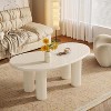 Tribesigns 46.46" White Cloud Coffee Table, Modern Cream Coffee Table - 4 of 4