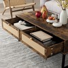 Coucheta 46  Inch Rattan Coffee Table with Double Drawers, Hidden Storage & Metal Frame - 4 of 4