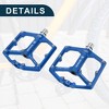 Unique Bargains Foot Peg Footrests Fit 9/16 Inch Axles Durable Rear Bicycle Pedal Aluminum Alloy Black 1 Pair - 4 of 4
