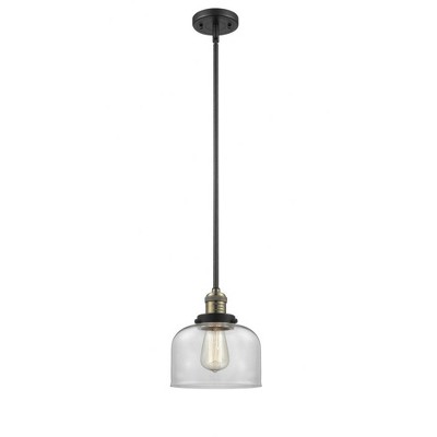 Bell - 1 Light Stem Hung Mini Pendant In Industrial Style-10 Inches Tall and 8 Inches Wide