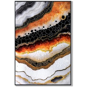 Luxury Crystal and Pearl HandPainted Oil Painting Wall Art Contemporary Hallway and Entrance Decor for Modern Homes,for Corridors decor picture - 1 of 4