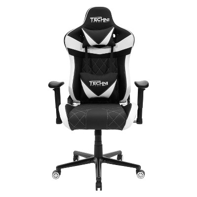 Ergonomic High Back Racer Style Video Gaming Chair White - Techni Sport