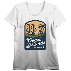 Survivor Pearl Islands Season 7 Women’s White Short Sleeve Tee - 1 of 4
