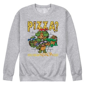 Men's - Teenage Mutant Ninja Turtles Mutant Mayhem - Pizza You Mean Ninja Fuel Graphic Fleece Sweatshirt - 1 of 4