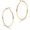 Sterling Silver Large Hoop Earrings for Women Fashionable Temperament, Low Allergy - 3 of 4