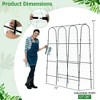 Aghana Digitals Black PE-Coated Metal U-Shaped Garden Trellis, 71"x13"-26"x71", Adjustable Width - 3 of 4