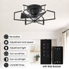 Parrot Uncle 21" Modern Black Bladeless Ceiling Fans with Light and Remote - 4 of 4