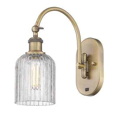Bridal Veil - 1 Light Arm Swivels Side to Side Wall Sconce In Art Deco Style-12.5 Inches Tall and 5 Inches Wide