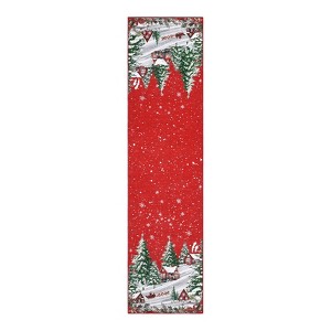 Christmas Area Runner Rugs, Snowflakes Pine Tree Throw Carpet for Living Room Bedroom Kitchen Dining Room Nursery Office Hallway Entryway Decorations - 1 of 4