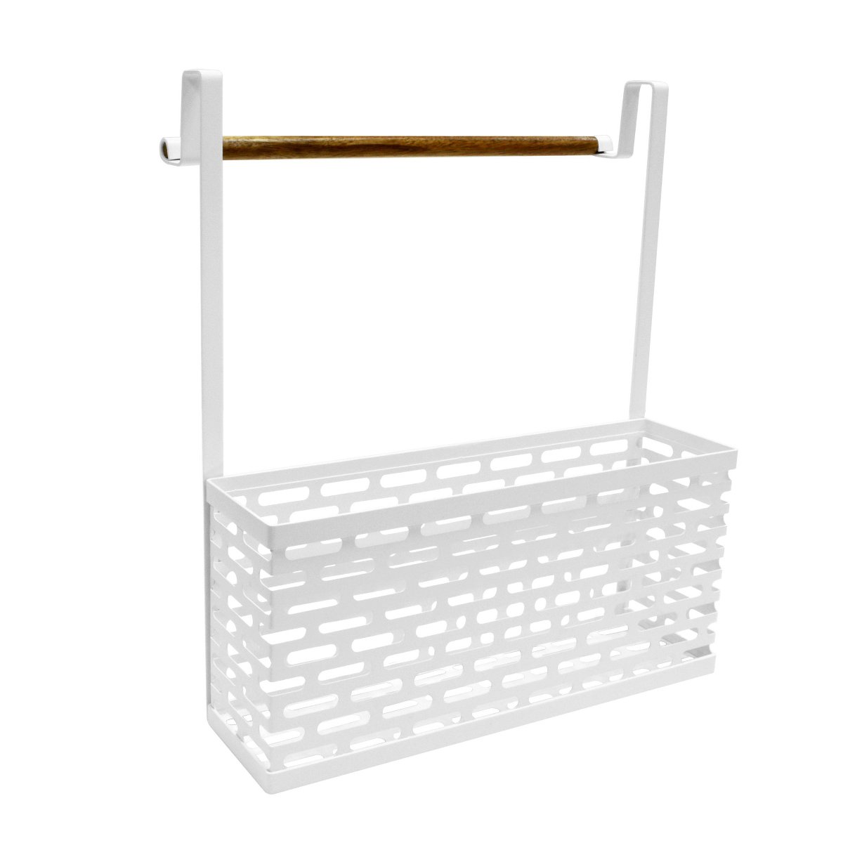 Настенный органайзер Brightroom для хранения на дверь, перфорированный металл, белый — фото 4
