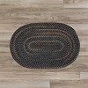 Colonial Mills Midnight Braided Runner, Charcoal 2'x10', Oval Shape - 2 of 2