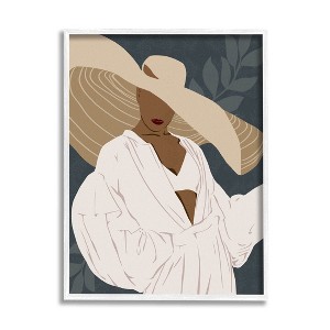 Stupell Industries Boho Sun Hat Botanical Leaf Framed Giclee Art - 1 of 4