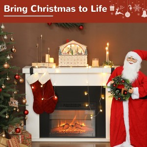 YOOCOZZ Playful Christmas Decoration - Xmas Advent Calendar with 24 Countdown Drawers and LED Lights, Wooden Advent Calendar House, Battery Operated - 1 of 4