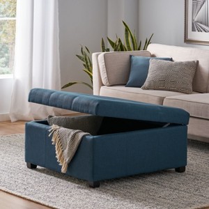 NicBex 35 Inch Square Storage Ottoman Bench with Birch Wood Legs for Bedroom,Living Room,Entryway - 1 of 4