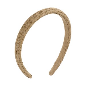 Unique Bargains Exquisite Thin-edged Woven Straw Headband 1 Pc - 1 of 4