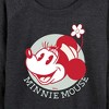 Women's - Disney - Vintage Minnie Mouse Lightweight French Terry Wide Neck Long Sleeve Shirt - 2 of 4