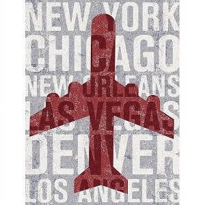 Oopsy Daisy's The Places He'll Go - Airplane Canvas Wall Art - Size 10x14 - 1 of 1