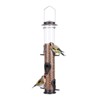 Snynuxx Metal Bird Feeder Tube Hanging Wild Bird Seed Feeder, Steel Hanger Great for Attracting Birds (Coffee) - 4 of 4