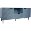 59" Modern Entertainment Center TV Console With Storage Cabinets And Open Shelf,TV Stand Solid Iron Feet, Stylish TV Table For Living Room, Bedroom - 3 of 4