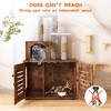 Hooseng Cat Litter Box Enclosure with Tree Tower and Condo, Hidden Washroom Wooden Cat Furniture with Sisal Scratching Post and Soft Plush Perch - 4 of 4